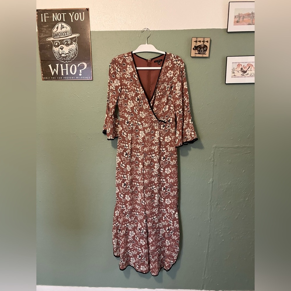 Flare Leg Floral Jumpsuit